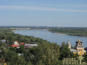 Вид на муромский вантовый мост с колеса обозрения